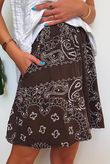 Ole Bubble Cotton Bandana Shorts Chocolate